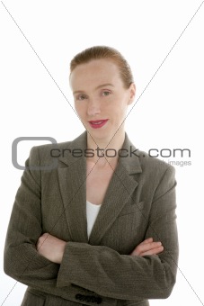 Beautiful redhead business woman portrait