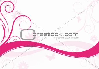 pink floral design