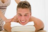 young man getting a massage

