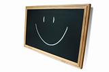 isolated blackboard with smile sign(with clipping path)