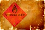 flammable liquid sign(warm background)