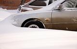 car after snowfall