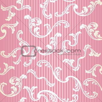 Pink seamless elegant floral background