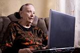  grandmother with laptop