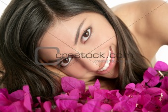 Beautiful indian and bougainvillea flowers