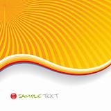 Sunshine with place for your text. Vector art.