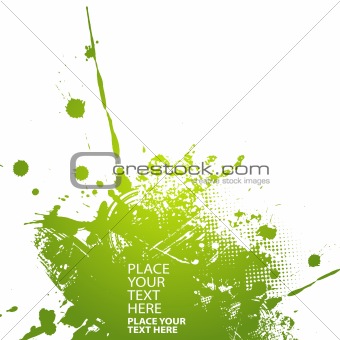 Green abstract illustration. Vector