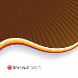 Brown lines with place for your text. Vector art.