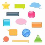 Set of labels, bubbles for you text. Vector