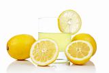 Glass of fresh lemon juice