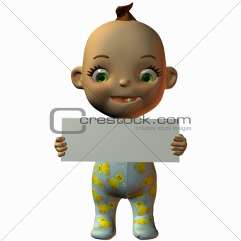 Toon Baby with Sign