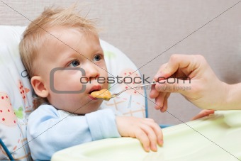 feeding a child