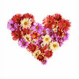 Heart from flowers