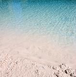 blue water ripples on a sandy beach