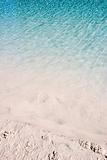 blue water ripples on white sandy beach
