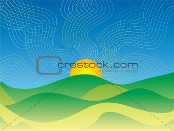 abstract country sunrise