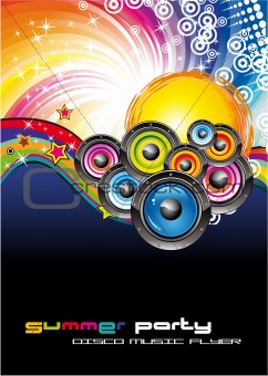 Abstract Colorful Music Background