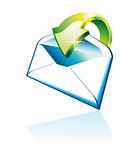 Email Icon with Reflection