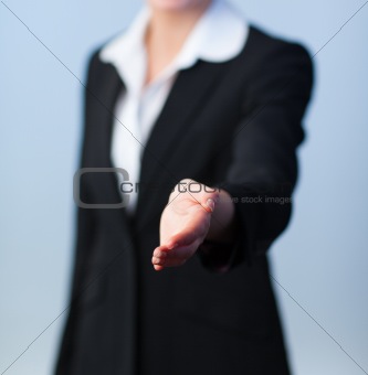 Businesswoman handshake