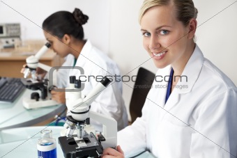 Women Scientists or Doctors In Laboratory