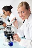 Women Scientists or Doctors In Laboratory