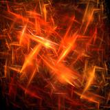 Orange and red static, lightening or electric charged explosion fractal. texture.
