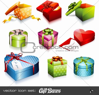 vector set: gift boxes