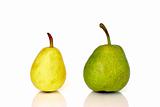 Green and yellow pears