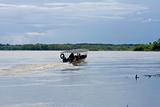 Boating on the Rio Napo River, Ecuadorian Amazon