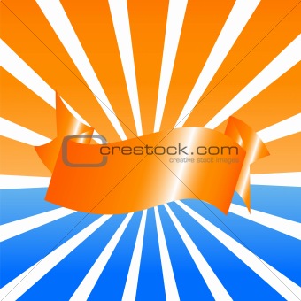 vector illustration of sunshine background with the banner