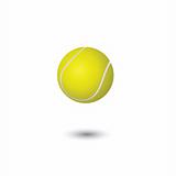Yellow tennis ball. Vector illustration