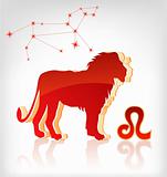 lion zodiac astrology icon for horoscope