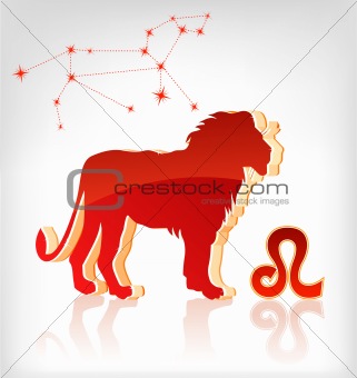 lion zodiac astrology icon for horoscope