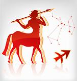 Shooter zodiac astrology icon for horoscope