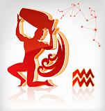 water-carrier zodiac astrology icon for horoscope