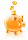 save money concept with piggy bank