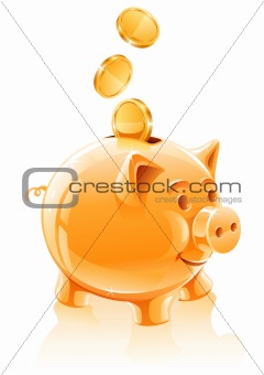save money concept with piggy bank
