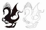 Black and white dragons