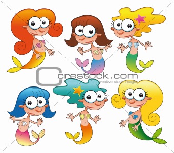 Set of mermaids