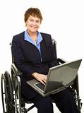 Friendly Disabled Businesswoman