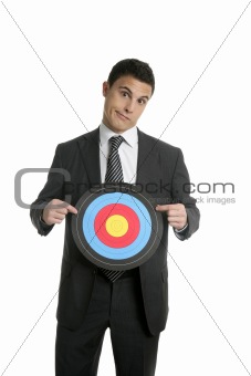 Businessman metaphor of being target