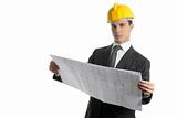 Architect executive business people with plans