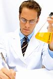 Male Scientist working in a Lab