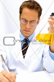 Male Scientist working in a Lab