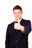 businessman with his thumb up 