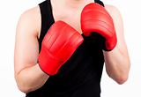 young man wearing boxing gloves