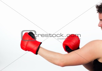 Man in a boxing fight