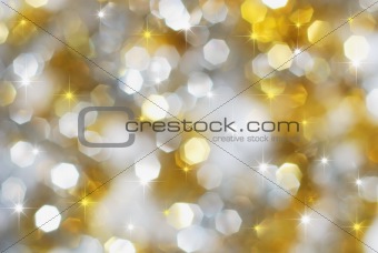Silver and gold holiday lights
