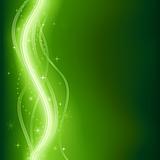Green glowing vector phantasy background with stars