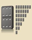 Black domino blocks